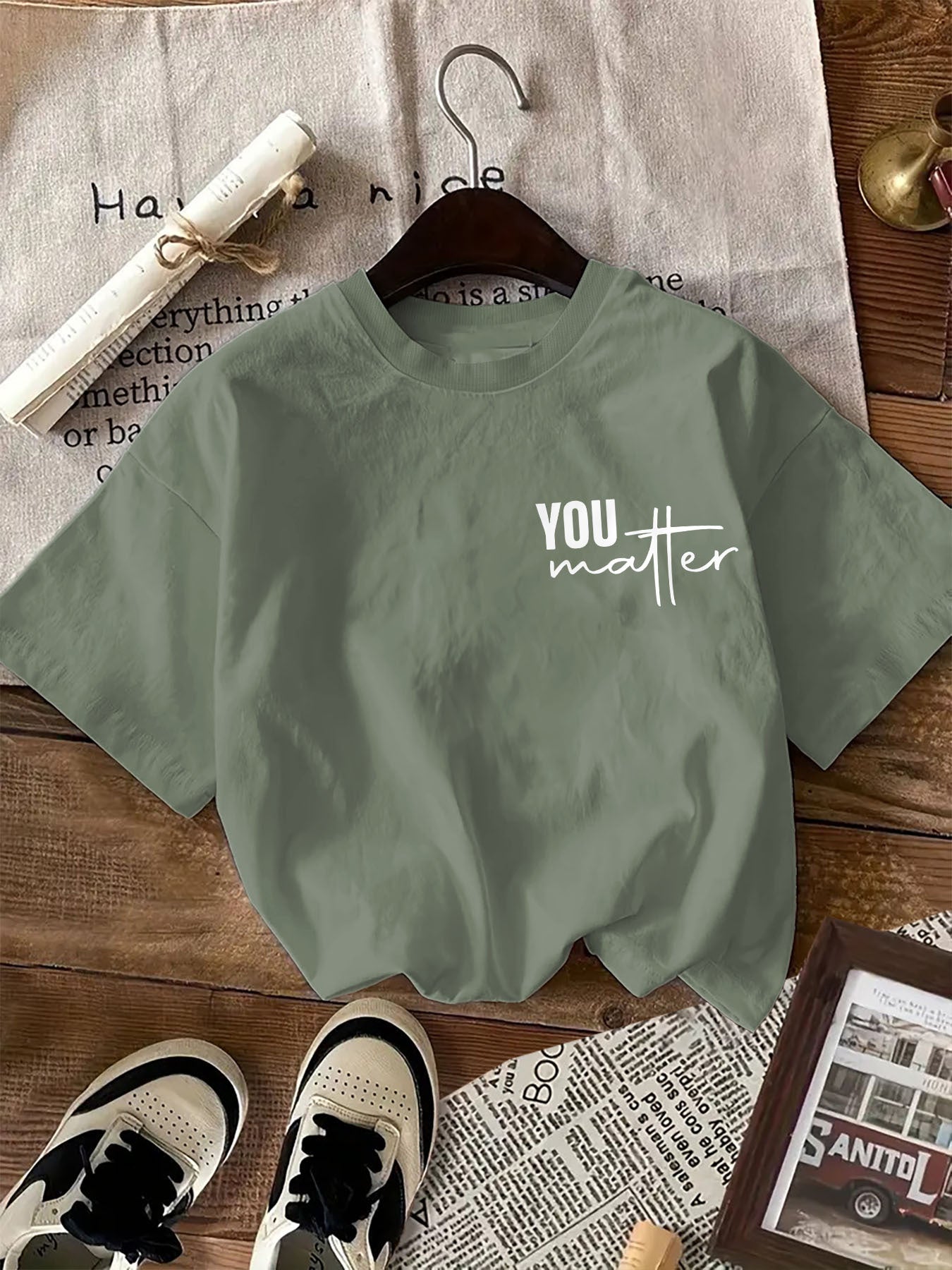Women's Inspirational Letter Print T-Shirt - Short Sleeve Crew Neck Casual Top with Uplifting Message "You Are Amazing" - Black, Perfect for Spring & Summer, Motivational Clothing | Inspirational Apparel | Knit Construction