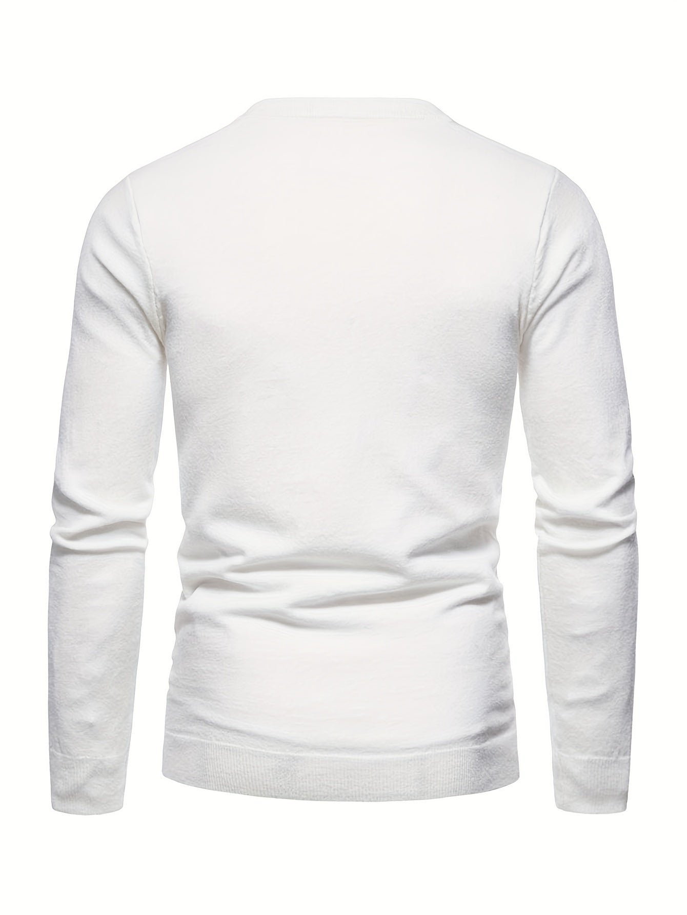 2023 New Cross-border Autumn and Winter Men's Round Neck Random Print Round Neck Knitted Sweater