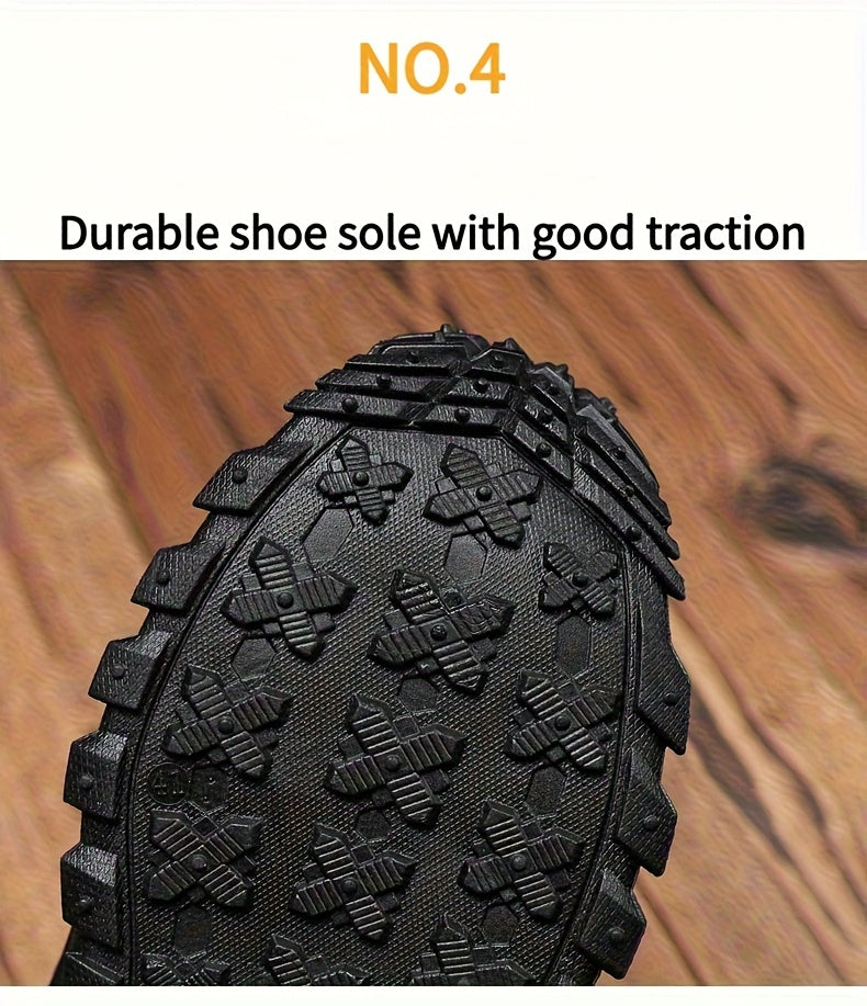 Men's Outdoor Hiking Boots - Breathable PU Upper, Thick Sole, Excellent Traction, Ideal for Mountain Climbing and Trekking | Military Boots | Camping Gear