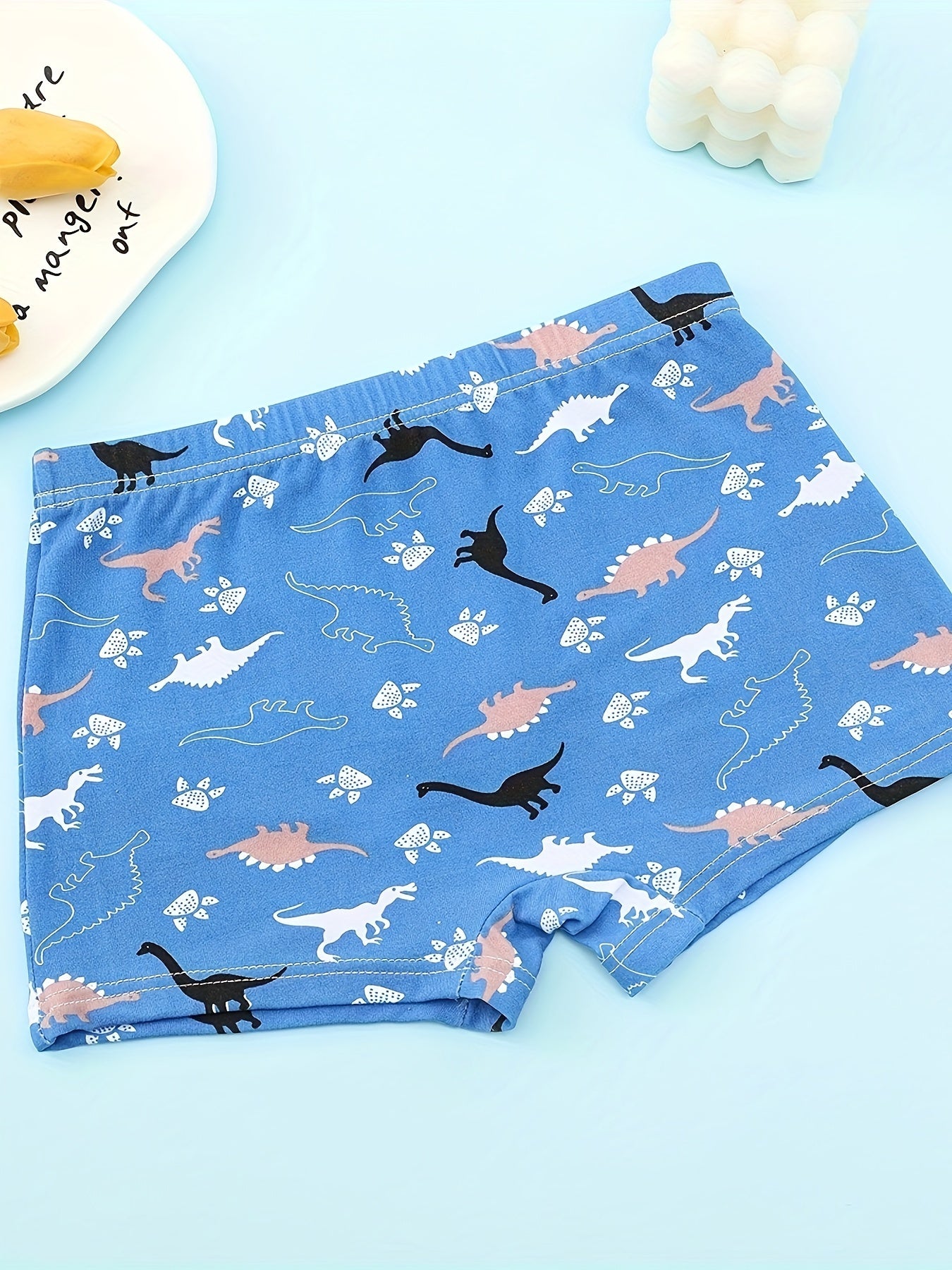 5 հատ 95% Cotton Boys Dino Print Ներքնազգեստի Հավաքածու Բոլոր Սեզոնի Նվեր