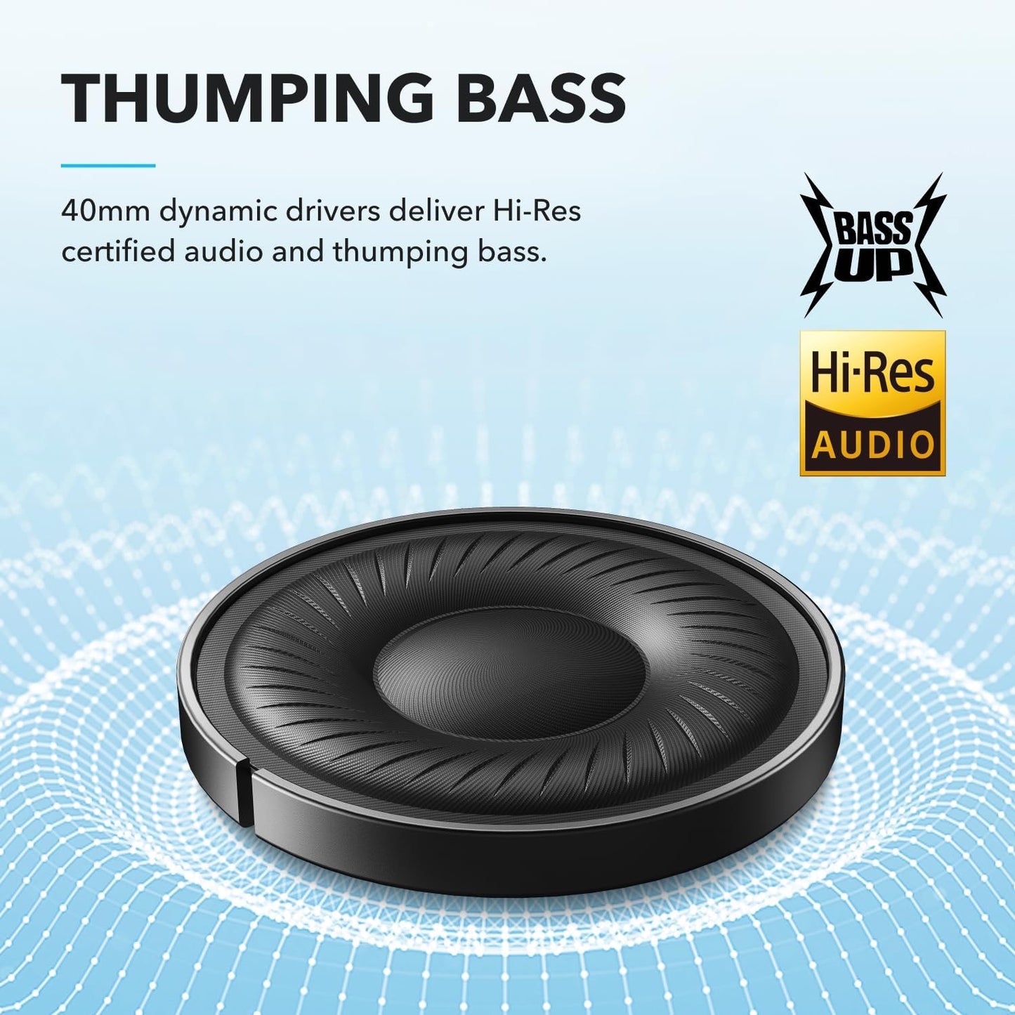 Soundcore by Anker Q20I Hybrid Active Noise Cancelling Headphones, Wireless Over-Ear Bluetooth, 40H Long ANC Playtime, Hi-Res Audio, Big Bass, Customize via an App, Transparency Mode (White)