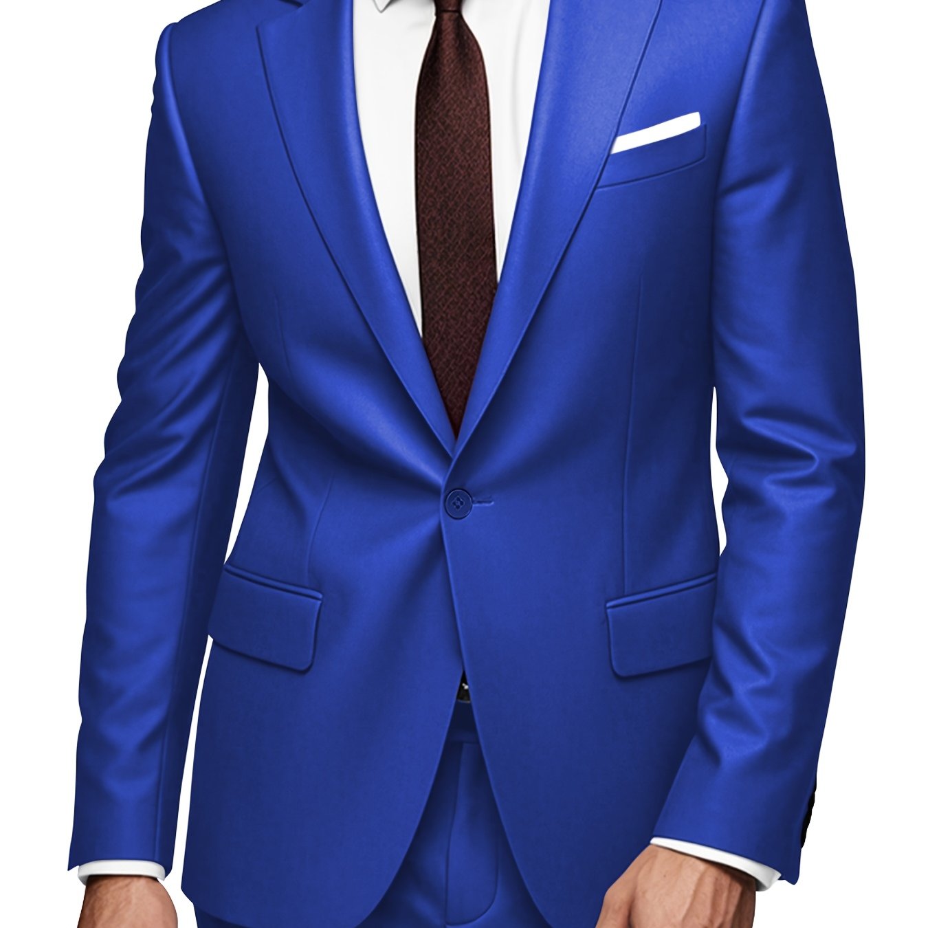 Men'S Classic Two-Piece Suit Set with a Single-Button Jacket And Pants, Suitable for Light Business, Weddings, Casual, And Formal Occasions.