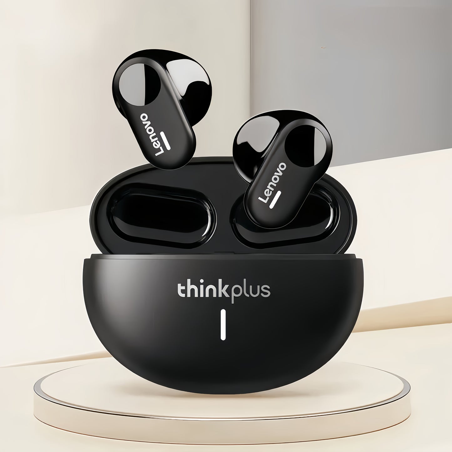 Lenovo ThinkPlus LP19 անլար ականջակալներ լիցքավորման պատյանով, Hi-Fi ձայնի որակ, անլար 5.0, վերալիցքավորվող USB-C, Smart համատեղելիություն, սպիտակ