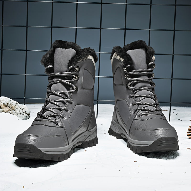 Winter Couple Hiking Boots, Women'S Snow Boots with Plush Lining - Non-Slip Rubber Sole, Suitable for Outdoor Activities Such As Mountaineering, Hunting, And Trekking, Hiking Gear for Men, Men'S Snow Boots, Men'S Winter Shoe,