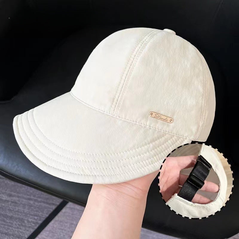 Four Seasons Women's Shopping Travel Sports Large Brim Duckbill Sun Hat Spring and Summer Model Sun Protection Quick Dry Waterproof