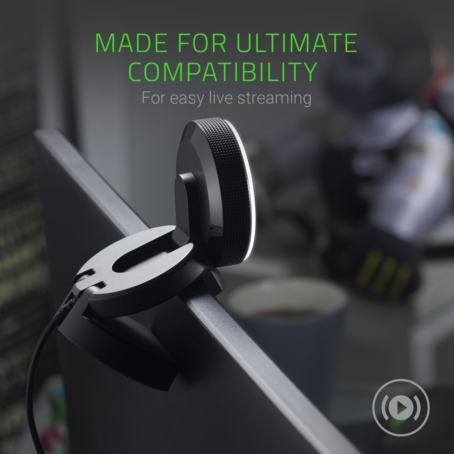 Razer Seiren X USB Streaming Microphone and Razer Kiyo Streaming Webcam