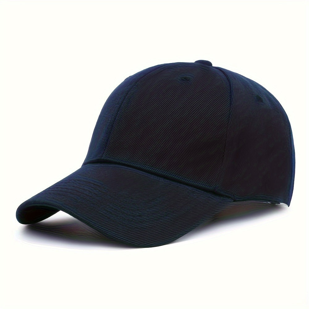 Solid Color Sun Protection Casual Sun Hat, Adjustable Baseball Cap, Curved Brim Fashion Outdoor Dad Hat For Women & Men