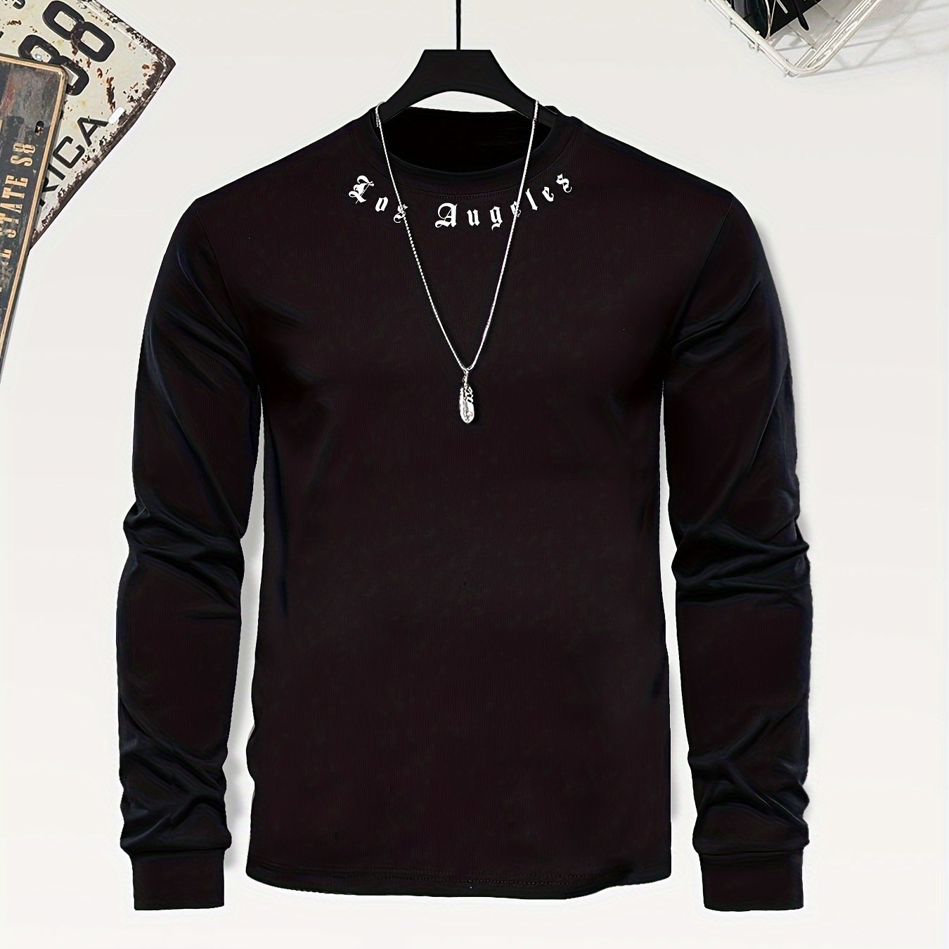 KUQIQIBOY Boys' Casual Long Sleeve T-Shirt with Letter Print - Stretchy Polyester Blend, Machine Washable, Round Neck - Perfect for Fall/Winter, KUQIQIBOY