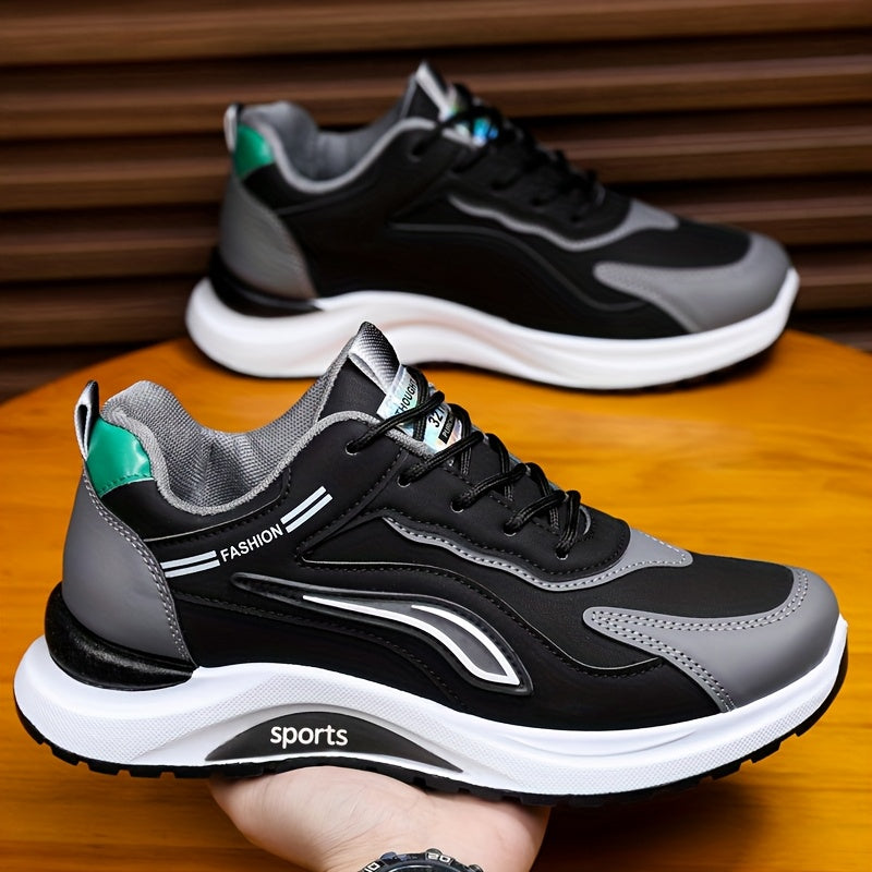 Men's Fashionable Casual Sports Shoes, Trendy Versatile Running Shoes for Spring and Autumn - ayq
