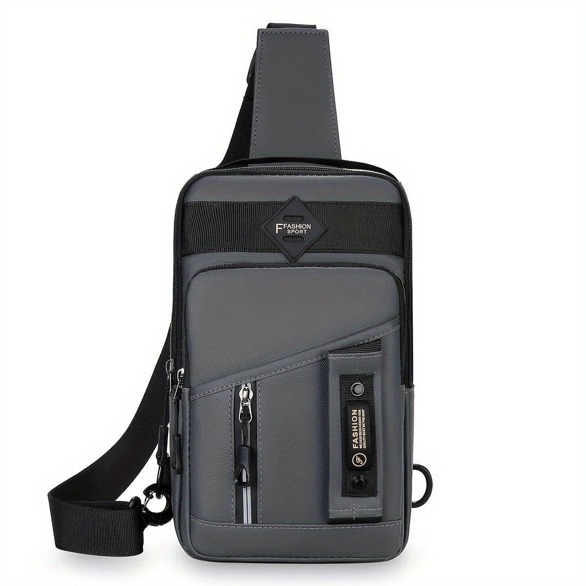 1pc Men's New Large Capacity Bag, Multilayer Storage Crossbody Bag, Trendy Fashion Chest Bag