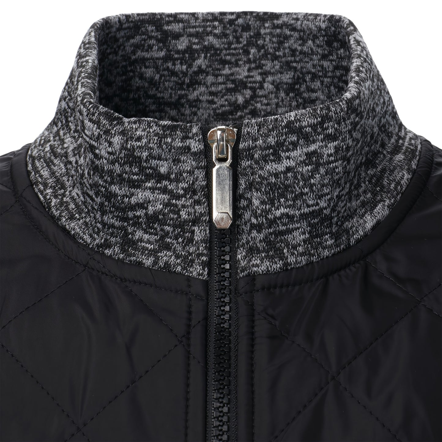 Men's Blocking Quilted Jacket For Spring And Autumn, Casual Stylish Outdoor Stand Collar Coat As Gift