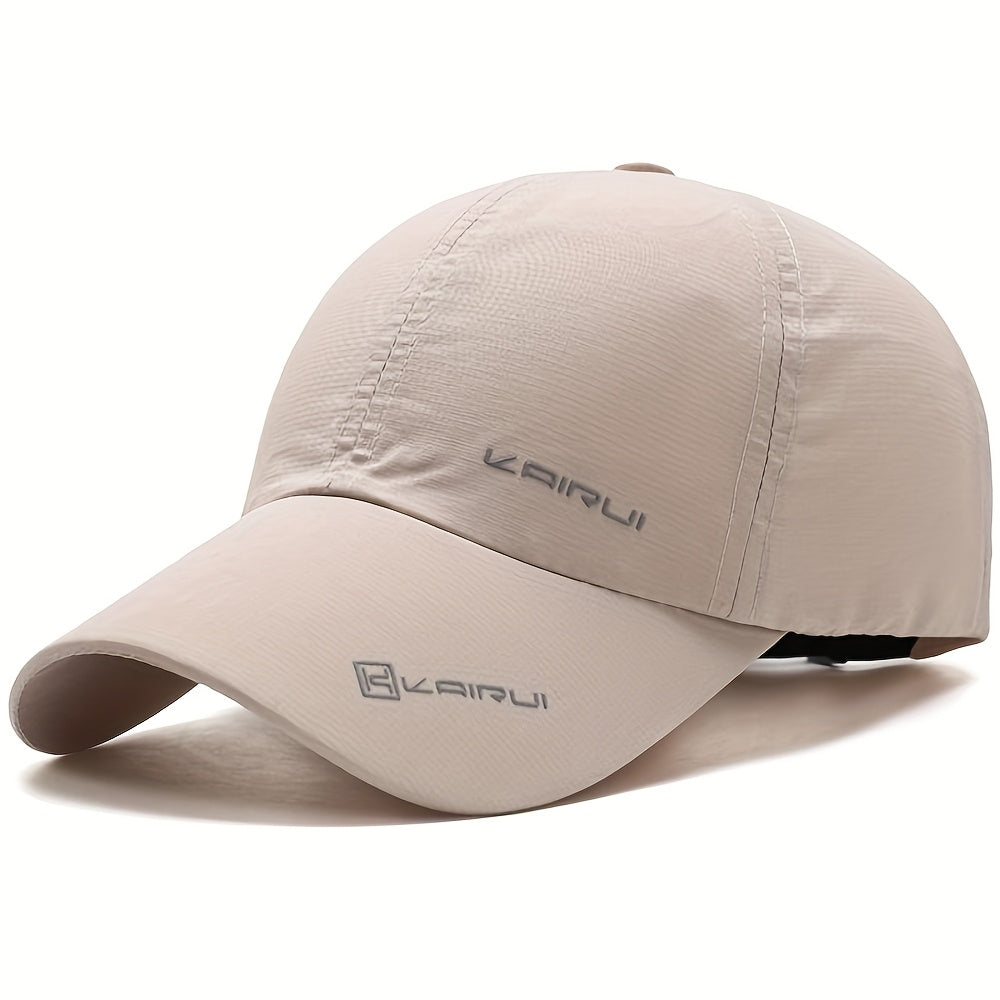Kairui Unisex Breathable Sun Protection Baseball Cap, Lightweight Polyester 100% Fabric, Adjustable Casual Style, Alphabet Pattern, Hand Wash, Ideal for Mardi Gras & Ramadan Gifts