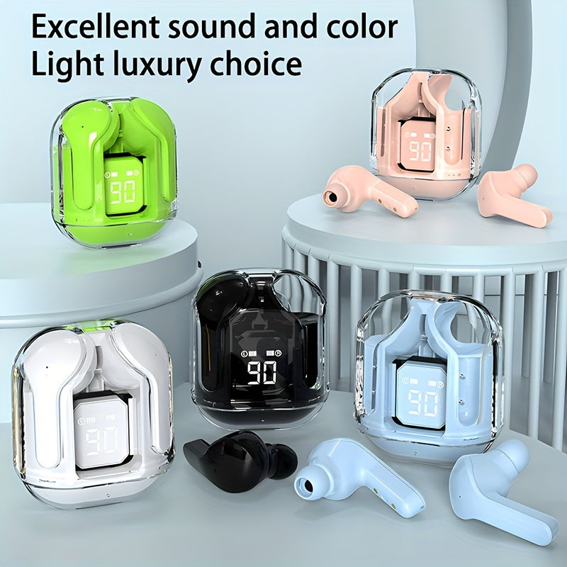 2024 TWS Wireless In-Ear Earbuds with LED Battery Indicator, 150mAh Long-Lasting Charge, Silicone Protective Case - Perfect Gift for Him & Her