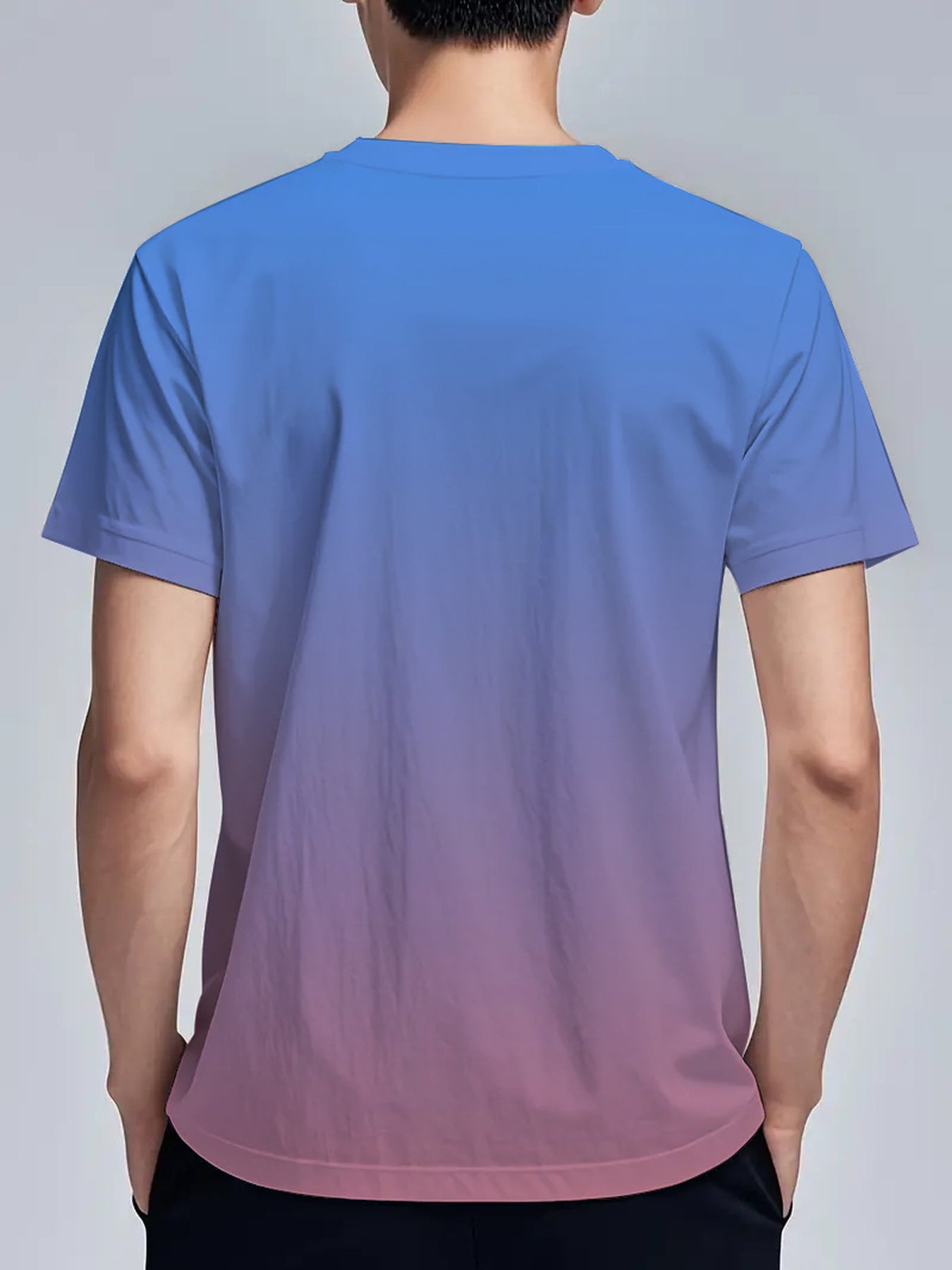 Men'S "Calvin" Graphic T-Shirt - Casual 3D Print Letter Tee with Geometric Design, Short Sleeve, Round Neck, Light Blue, Perfect for Summer, Everyday Sportswear, Casual Wear Tee Modern Casualwear Comfortable Fit