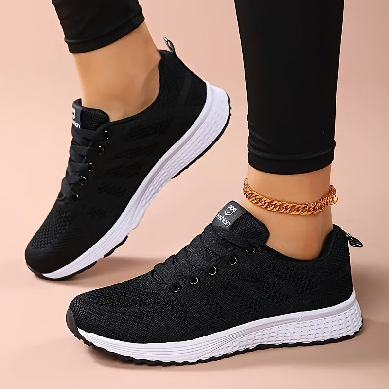 Hot Selling Fly Mesh Breathable Casual սպորտային կոշիկներ կանանց համար, թեթև և հակասայթաքող վազքի կոշիկներ