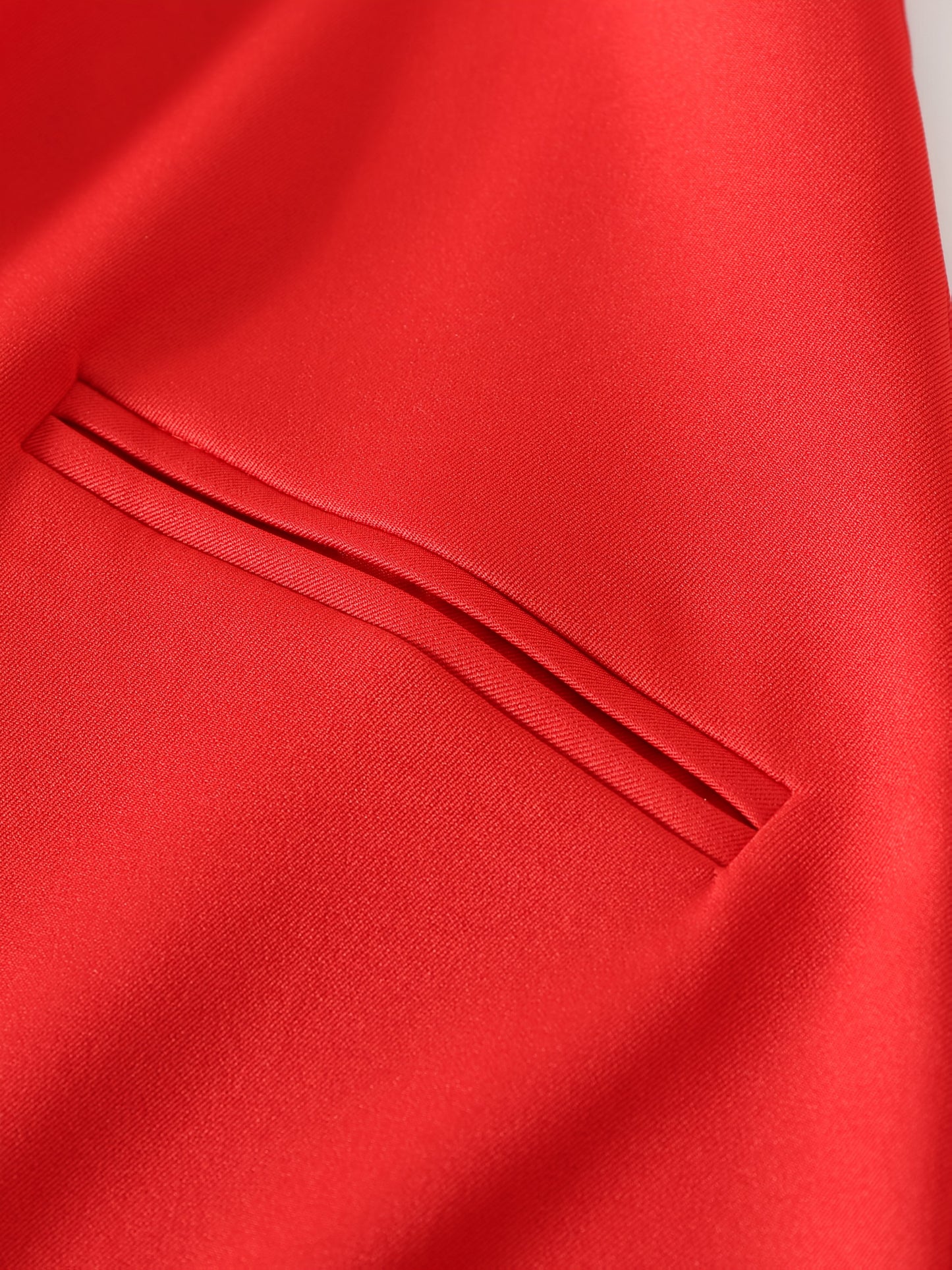 Կանացի էլեգանտ կարմիր բլեյզեր բաճկոն՝ առանց ճարմանդի, բաց առջևով, երկար թևքերով վերարկու, լվացքի մեքենայով լվացվող H-Silhouette միագույն, բոլոր եղանակների գրասենյակային և առօրյա հագուստի համար