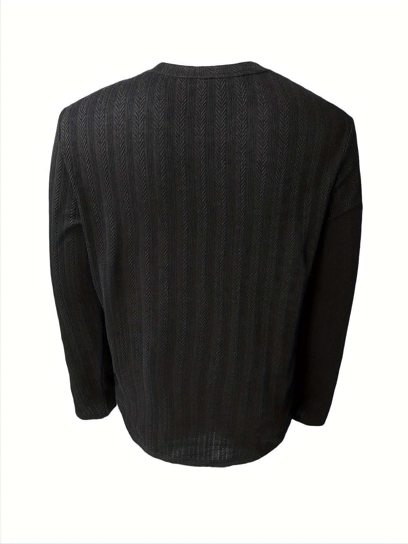Men's Slim-Fit Long Sleeve T-Shirt - Casual Stylish, Perfect for Fall/Winter, Machine Washable