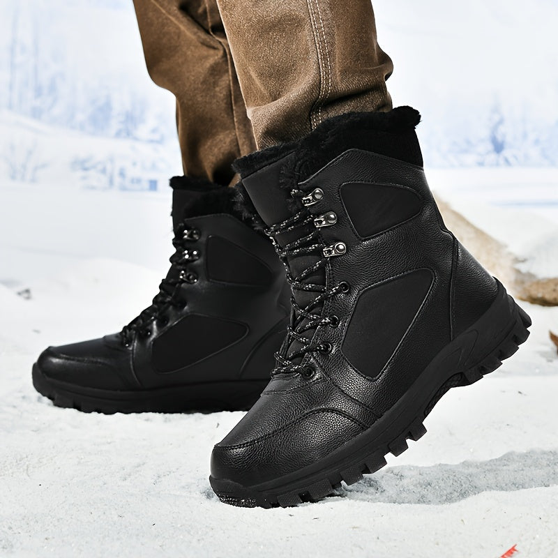 Winter Couple Hiking Boots, Women'S Snow Boots with Plush Lining - Non-Slip Rubber Sole, Suitable for Outdoor Activities Such As Mountaineering, Hunting, And Trekking, Hiking Gear for Men, Men'S Snow Boots, Men'S Winter Shoe,