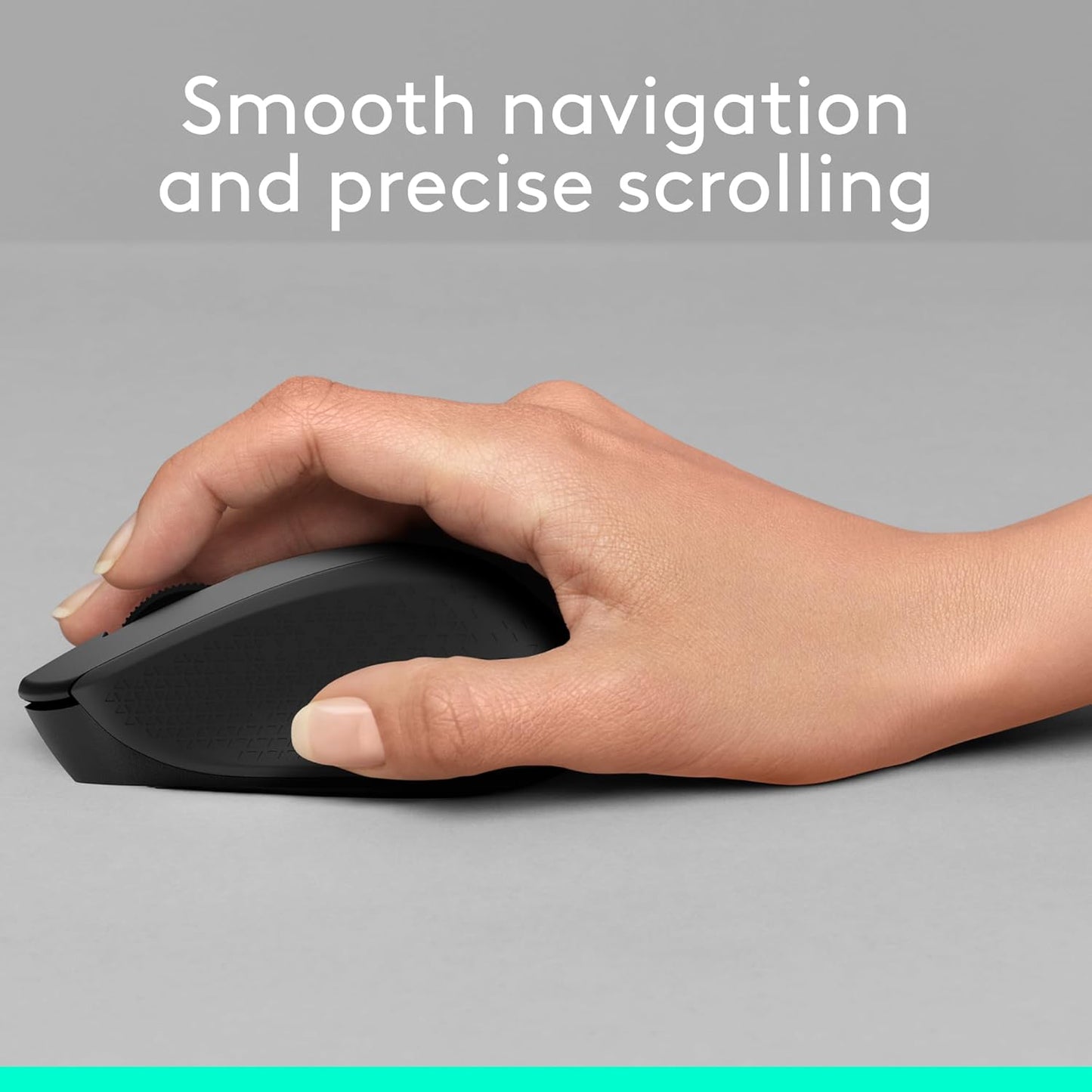 Logitech M330 SILENT Wireless Mouse, 2.4Ghz with USB Receiver, Optical Tracking, Quiet & Lightweight, Long Battery Life, for PC, Mac, Laptop, Chromebook - Black