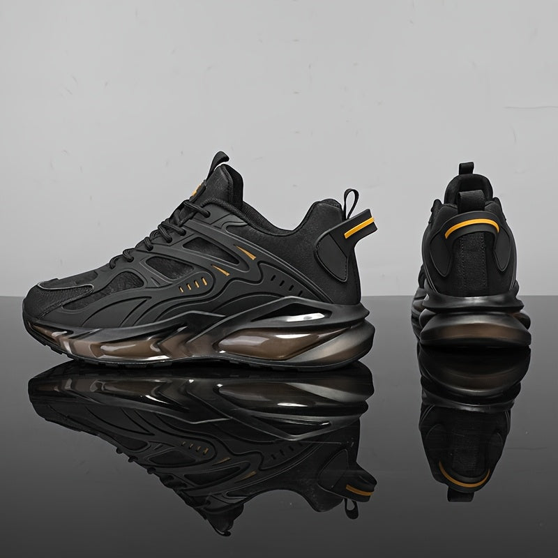 Men's Casual Athletic Sneakers - Breathable, Non-Slip Rubber Sole, Lace-Up Shoes for All Seasons, Chunky Sneakers, Movement Style, Leisure Style, Four Seasons