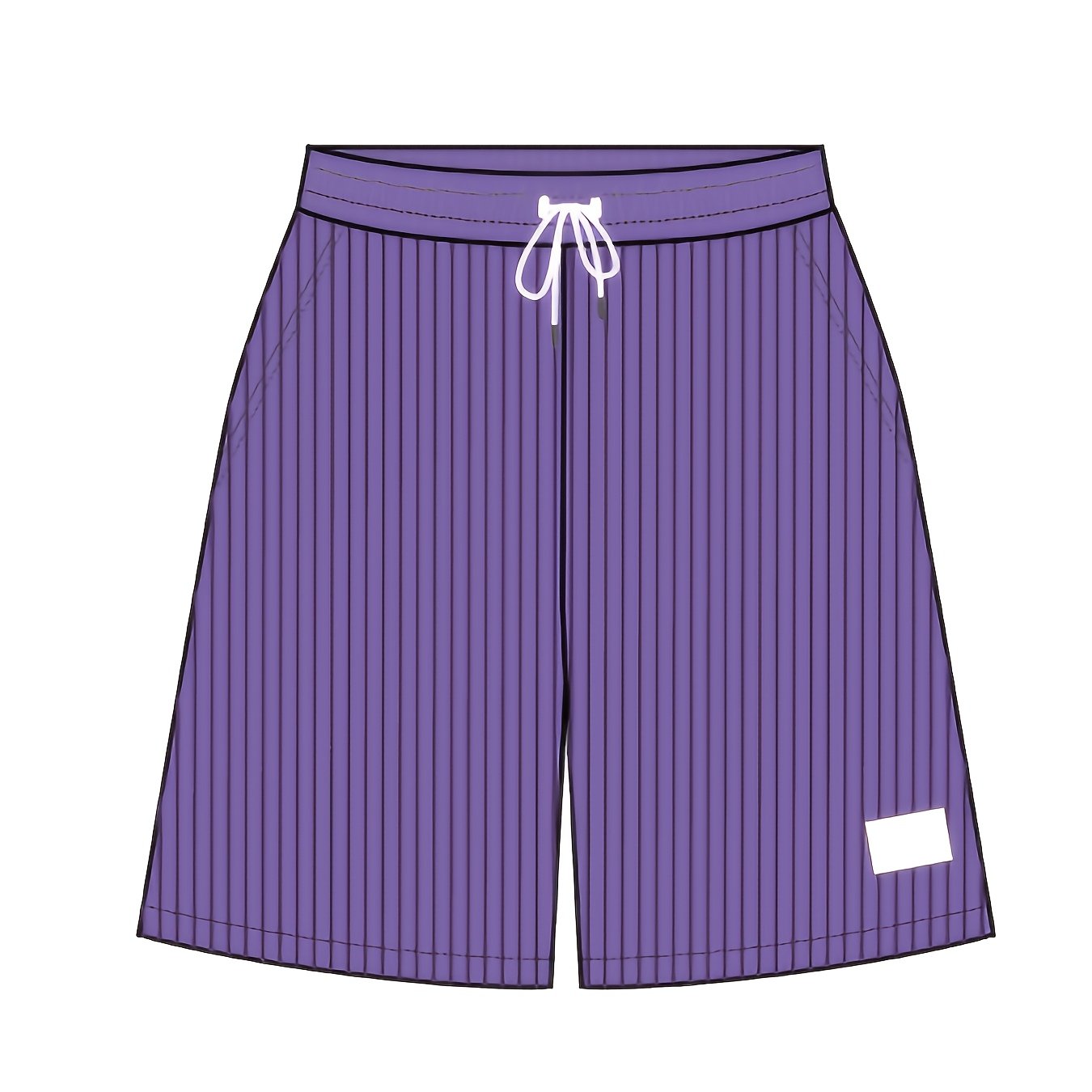 Men's Casual Corduroy Shorts with Drawstring Waist, Side Pockets, and "California" Print - Black, Polyester, All-Season Wear for Outdoor Activities