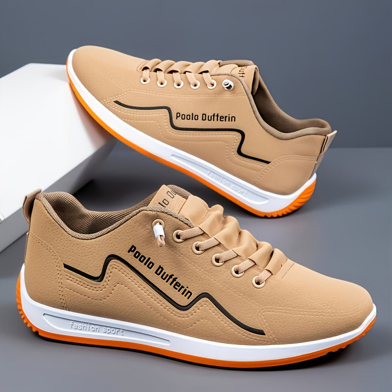 Men's Lightweight Casual Sneakers with Lace-Up Design