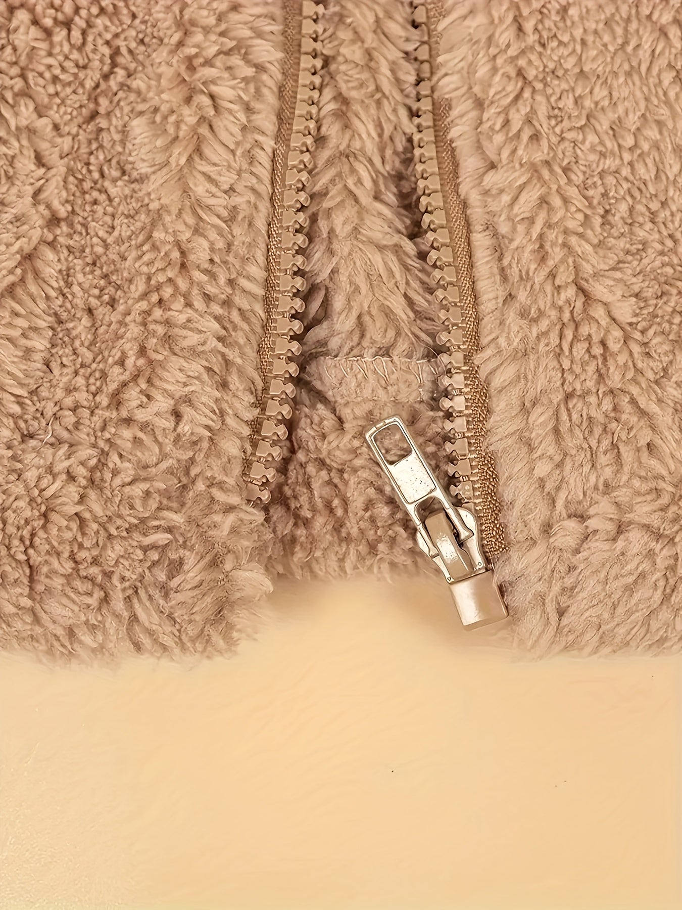 Women'S Cozy Fleece Jacket with Hood - Casual High Neck Zippered Long Sleeve Polyester Knit Fabric Sweater for Fall/Winter