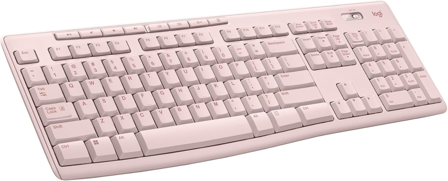 Logitech MK270 Wireless Keyboard and Mouse Combo for Windows, 2.4 Ghz Wireless, Compact Mouse, 8 Multimedia and Shortcut Keys, for PC, Laptop - Black