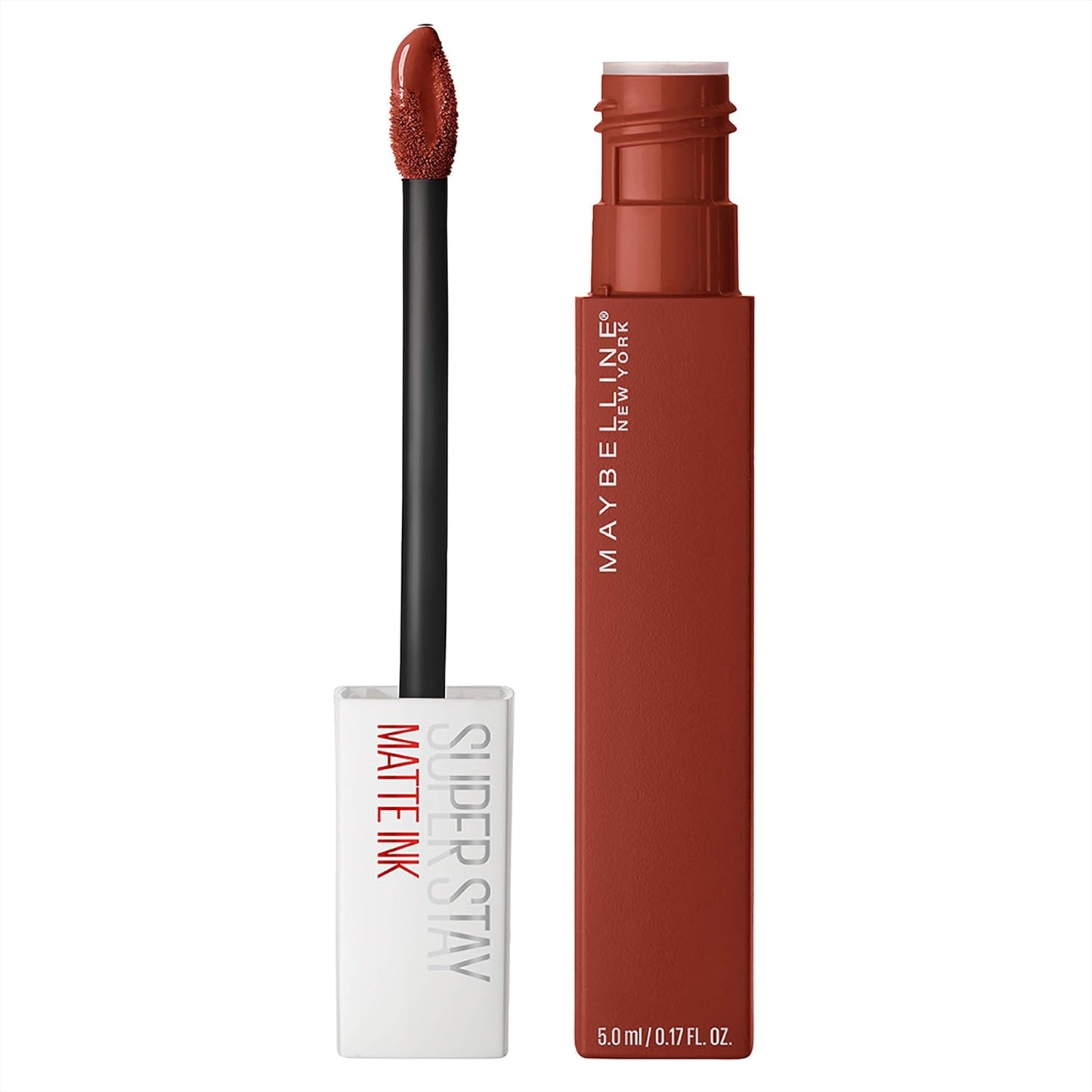 Maybelline Super Stay Matte Ink Liquid Lipstick Makeup, Long Lasting High Impact Color, up to 16H Wear, Exhilarator, Ruby Red, 1 Count, Packaging May Vary