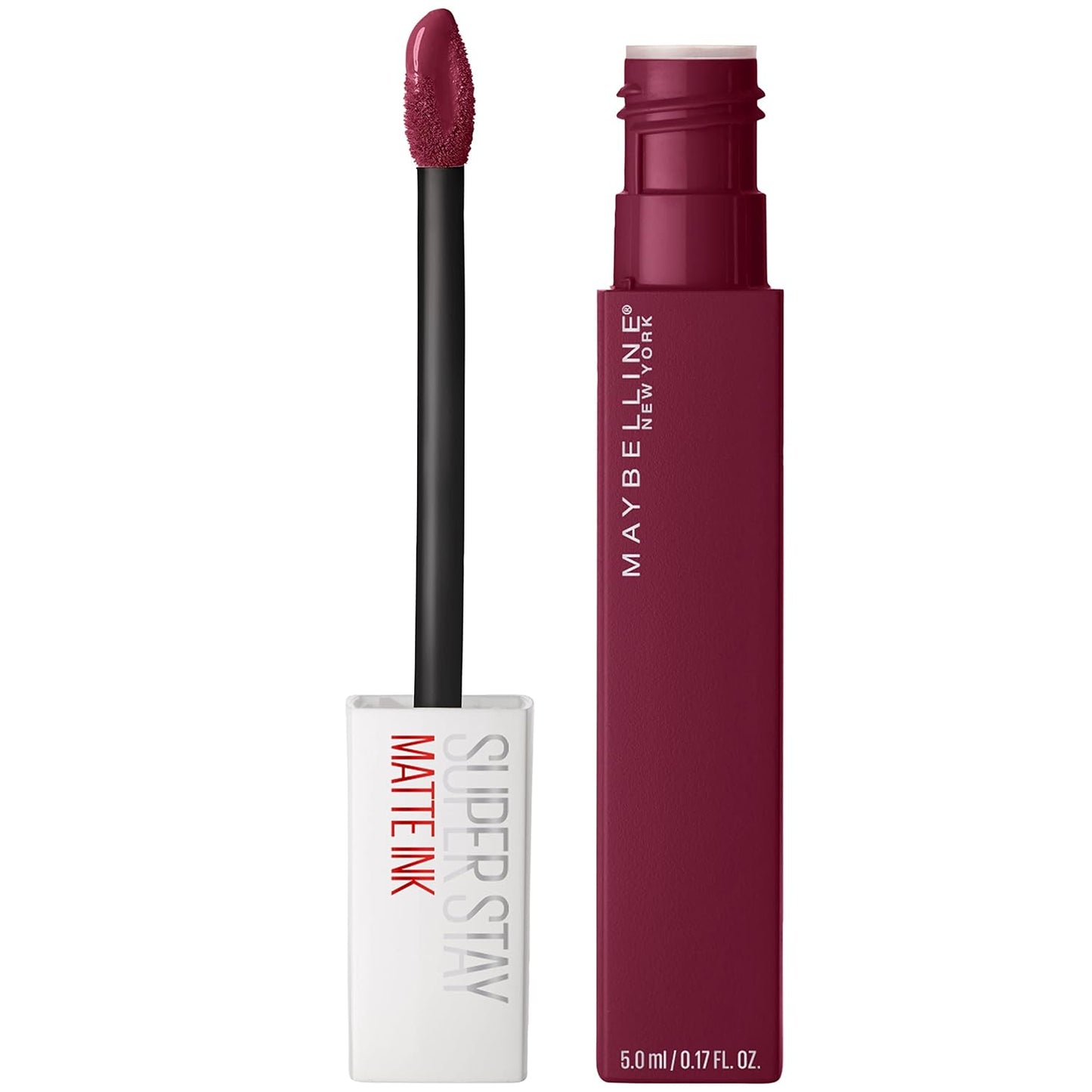 Maybelline Super Stay Matte Ink Liquid Lipstick Makeup, Long Lasting High Impact Color, up to 16H Wear, Exhilarator, Ruby Red, 1 Count, Packaging May Vary