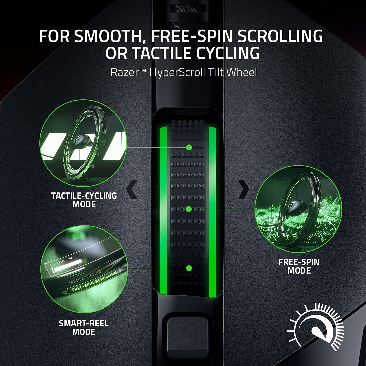 Razer Basilisk V3 Customizable Ergonomic Gaming Mouse: Fastest Gaming Mouse Switch - Chroma RGB Lighting - 26K DPI Optical Sensor - 11 Programmable Buttons - Hyperscroll Tilt Wheel - Classic Black