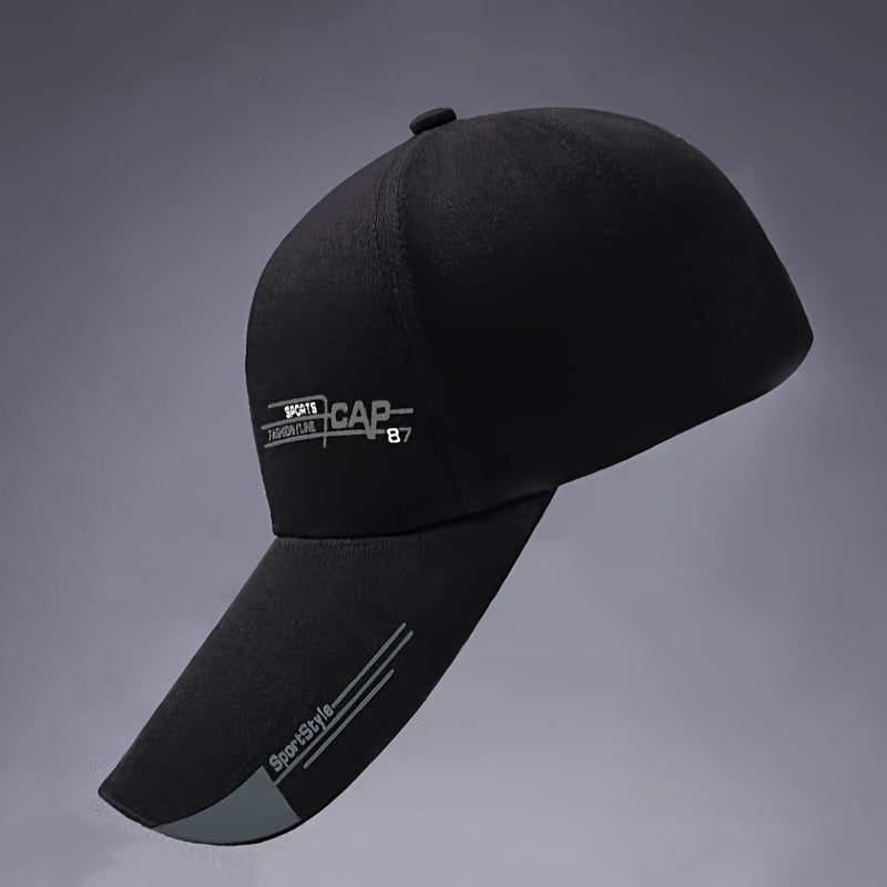 Unisex Baseball Cap, Breathable Summer Sun Hat, Trendy Peaked Cap With 3B-YS Print, Adjustable Casual Sports Cap