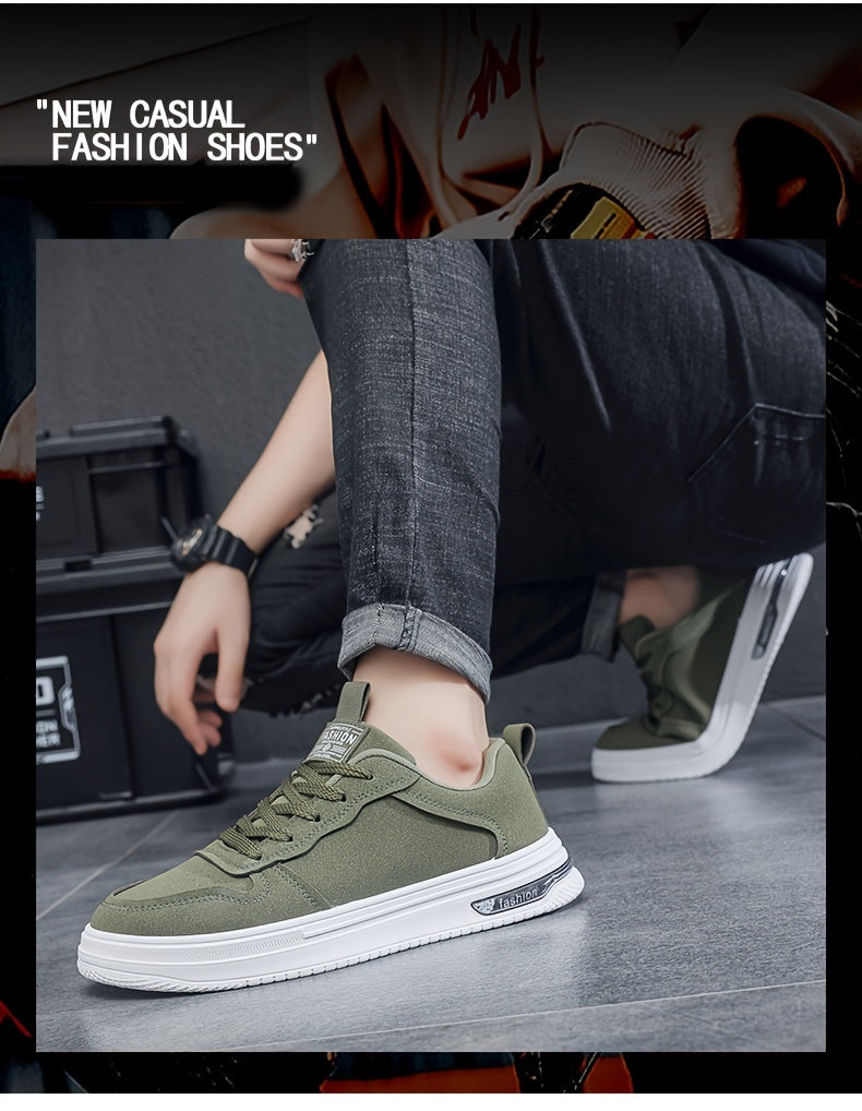 Men's Vintage-Inspired Casual Footwear - Breathable, Non-Slip Sole Low-Top Skate Shoes for All Seasons