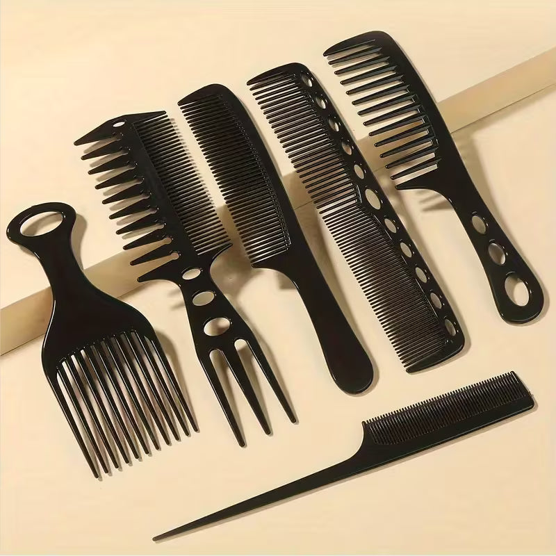 Professional Barber Dressing Comb, for Hair Styling Included Long Hair Cutting Comb, Short Styling Comb, Handle Comb, Tail Comb. - ayq