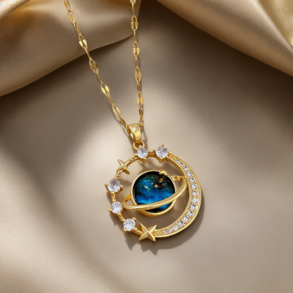 Fashion Planet Pendant Necklace