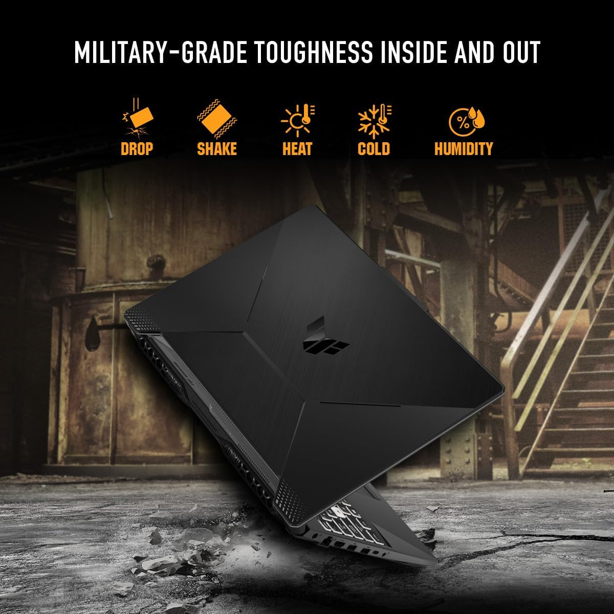 ASUS TUF Gaming A15 Gaming Laptop, 15.6” FHD 144Hz Display, NVIDIA® Geforce RTX™ 2050, AMD Ryzen™ 5 7535HS, 8GB DDR5, 512GB Pcie® Gen4 Nvme™ SSD, Wi-Fi 6, Windows 11, FA506NF-ES51