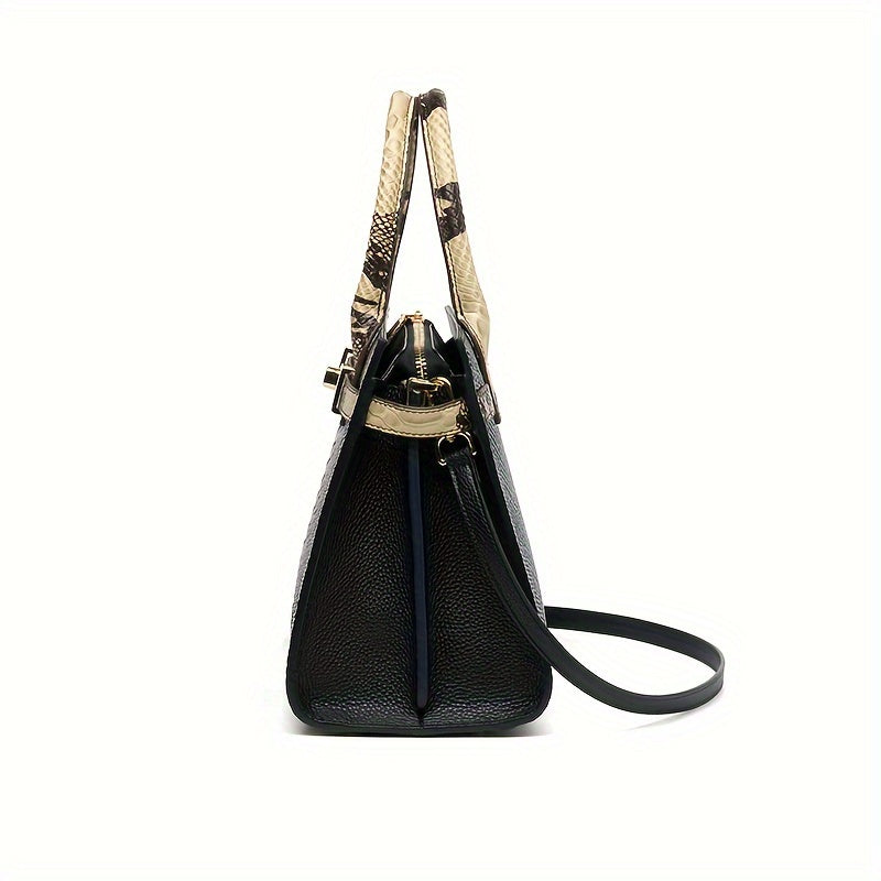 Women’s Vintage Leather Tote Bag with Adjustable Strap