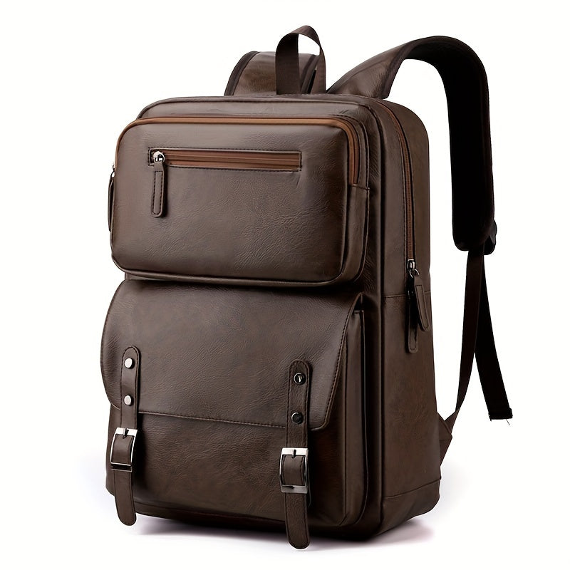 Men'S Simple Large Capacity Business Travel Backpack, Material, Daily Commute Sports Casual Computer Bag for College Students