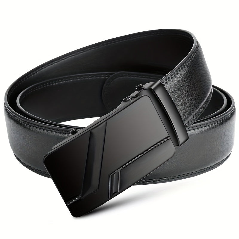 Business Men's Belt Black Automatic Buckle Fashion Belt Casual Men's Suit Belt Accessories