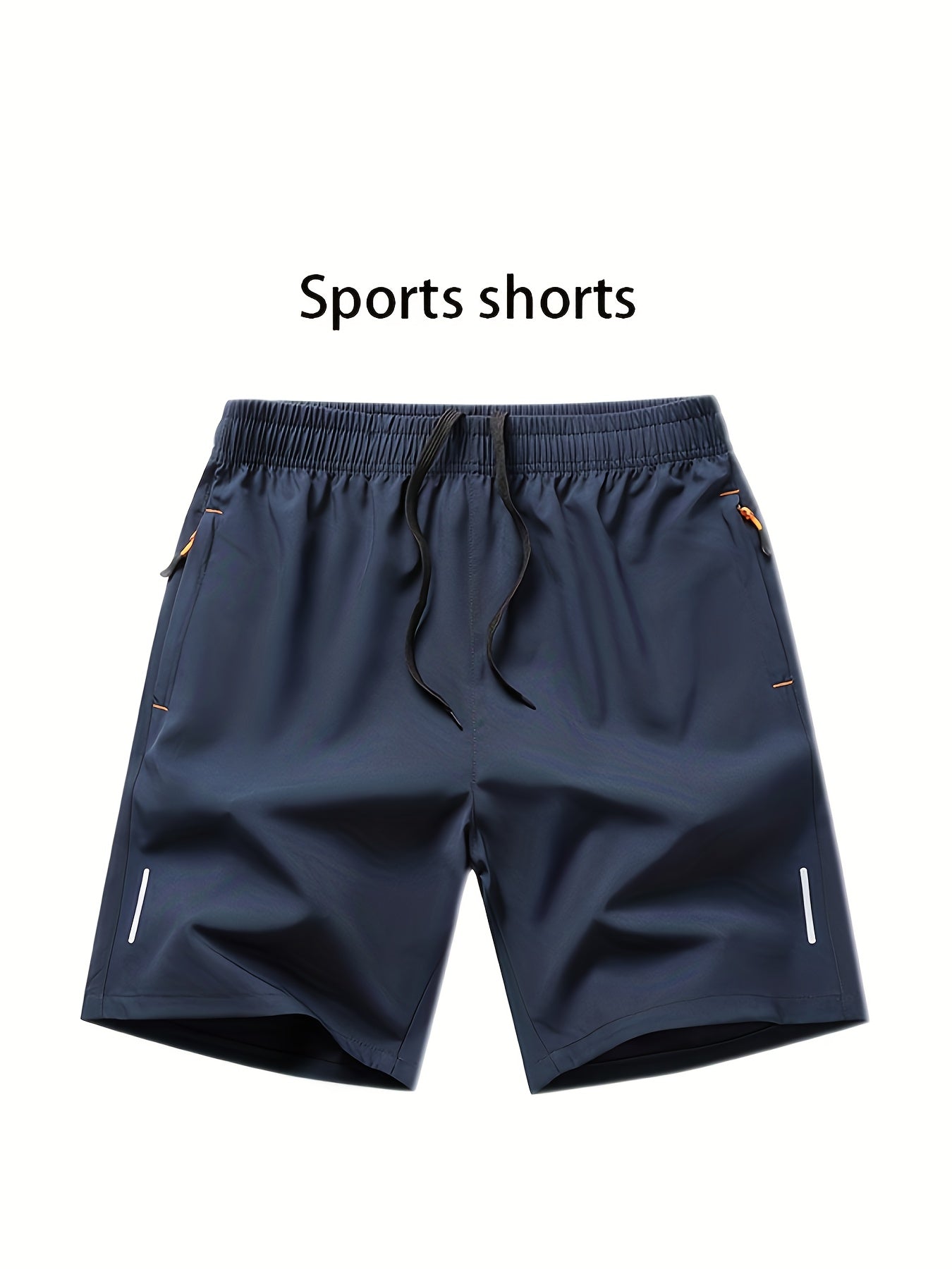 Men'S Ice Sliky Fiber Fabric Running Shorts - Breathable, Wrinkle-Resistant Athletic Shorts with Drawstring Waist & Zipper Pockets for Gym, Tennis, Skateboarding, Yoga, Gym Shorts, Yoga Apparel, Sporty Style, Antislip Constru