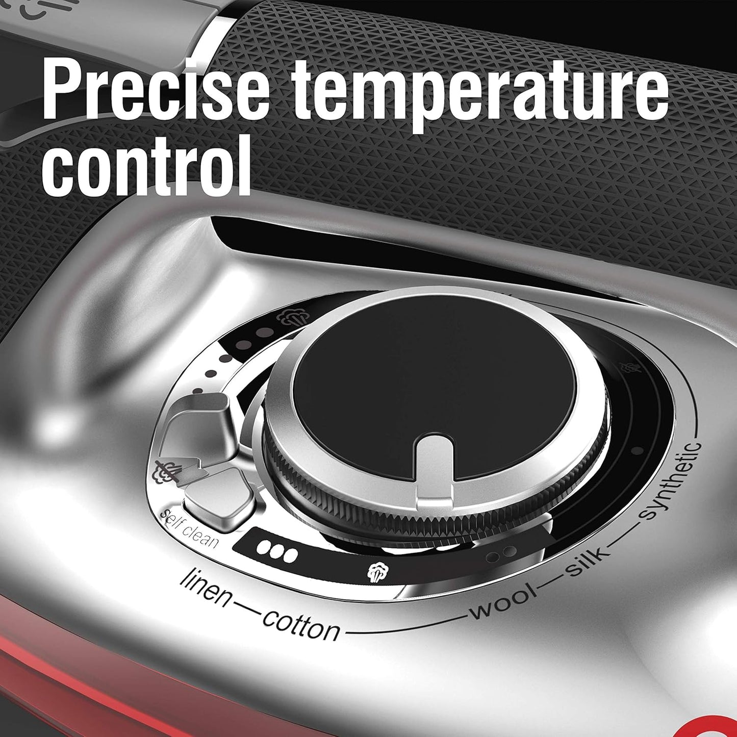 CHI Steam Iron for Clothes with 300+ Holes for Powerful Steaming, Temperature Guide Dial, 1700 Watts, XL 10’ Cord, 3-Way Auto Shutoff, Titanium Infused Ceramic Soleplate, Silver (13101)