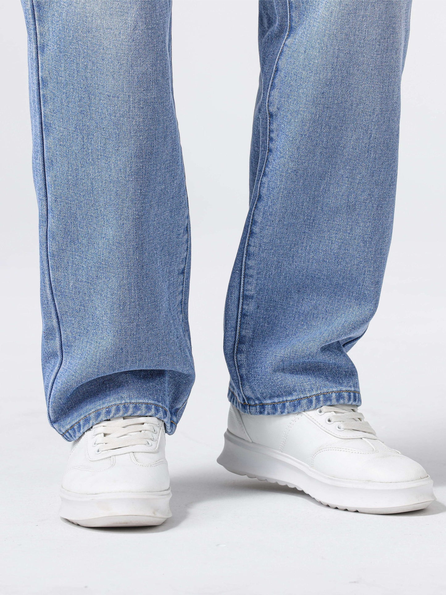 Loose Fit Straight Leg Jeans, Men's Casual Street Style Distressed Denim Pants For All Seasons