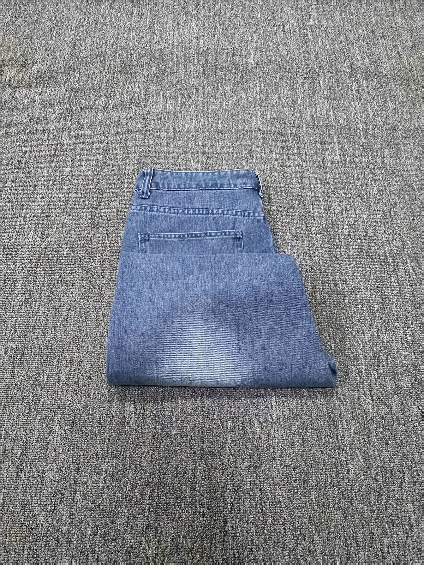 Men's Slim Fit Blue Jeans - All-Season, Non-Stretch Denim, Mid-Rise, Zip Closure, Casual Streetwear Style, Machine Washable, Yearround Wear|Sleek Jeans|Glossy Finish