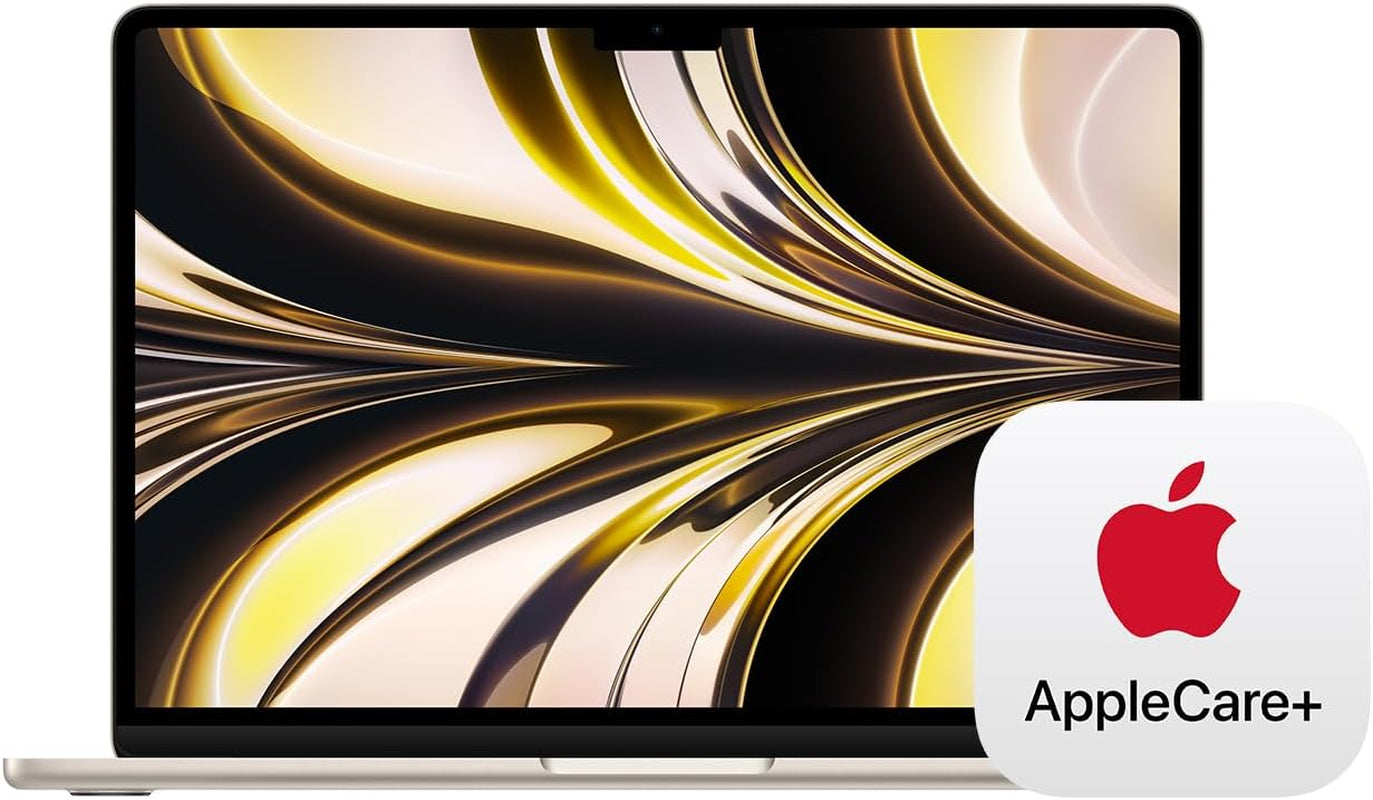Apple 2022 Macbook Air Laptop with M2 Chip: Built for Apple Intelligence, 13.6-Inch Liquid Retina Display, 16GB RAM, 256GB SSD Storage, Backlit Keyboard, 1080P Facetime HD Camera; Midnight
