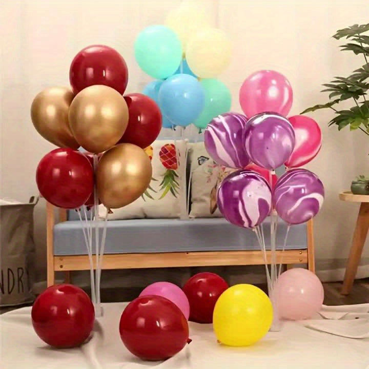 Two Sets, 70Cm Balloon Stand with Self-Adhesive Base - Durable Acrylic Balloon Holder for Weddings, Birthday Parties, Table Decorations And Shower Supplies. Suitable for for Christmas, Newyear, Valentine, Party Events