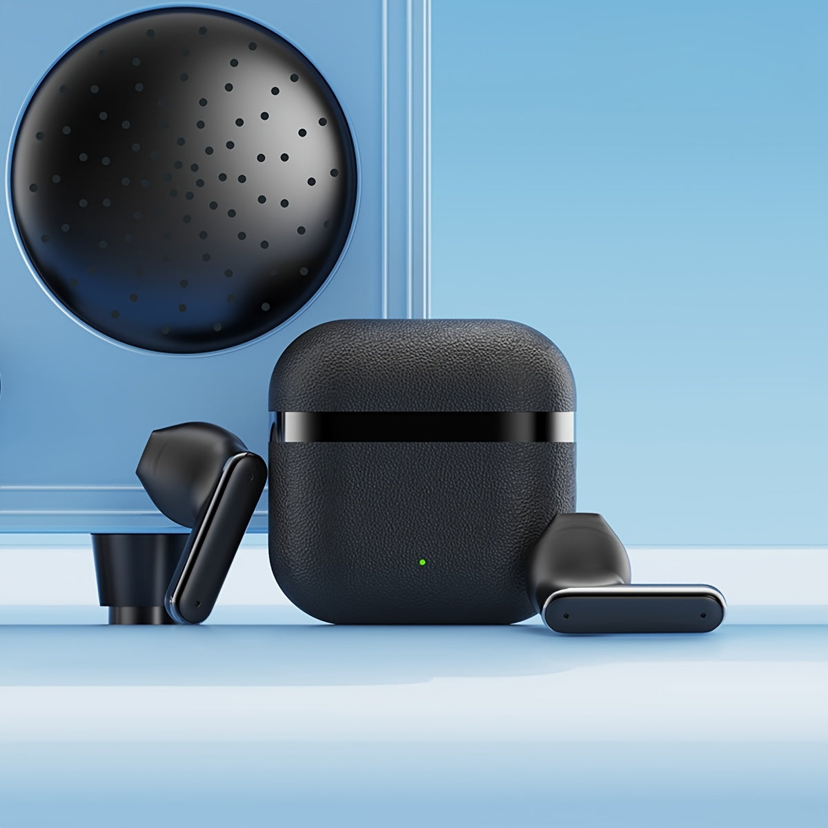 NEW SENYANG True Wireless Semi-In-Ear Headphones - 9D HIFI Stereo HD Calling, Rechargeable Lithium Battery, Touch Control, Condenser Microphone, Compatible with Android & iPhone, No Noise Control, Semi-Open Back Earcup Design
