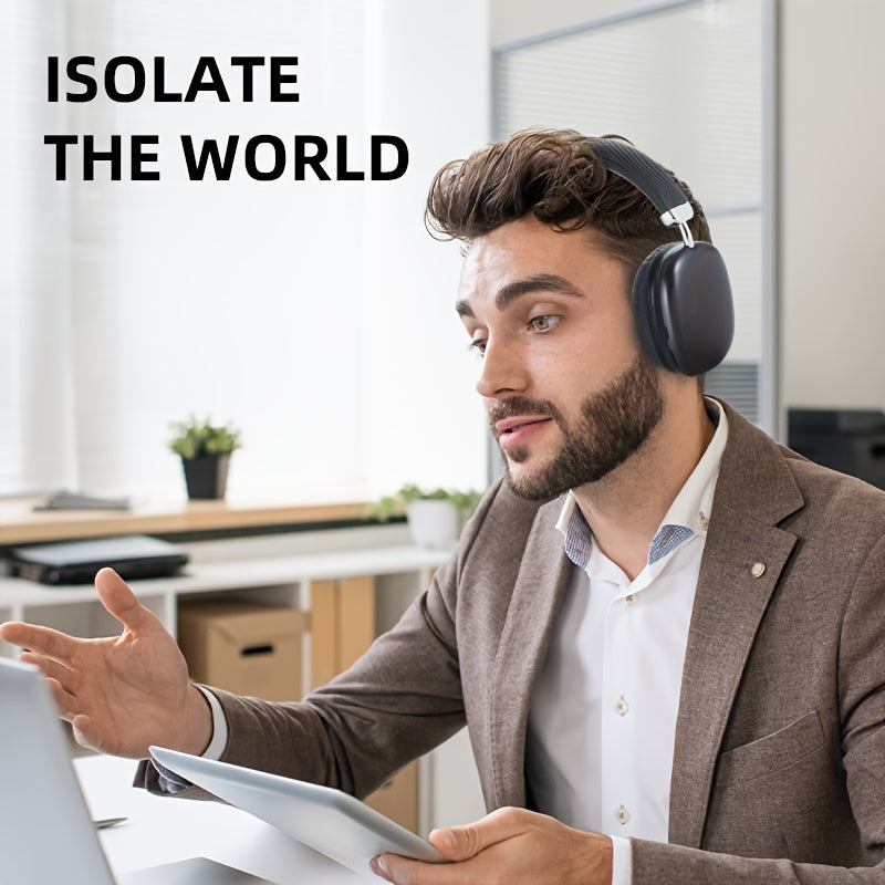 Upgraded Wireless Headphones, Good Sound Quality Wireless Headphones, Lightweight Foldable Earbuds with Built-in Microphone, Compatible with 3.5mm / 0.14in Audio Cable, Suitable for Travel/Work/Laptop/PC/Mobile Phone Stereo,