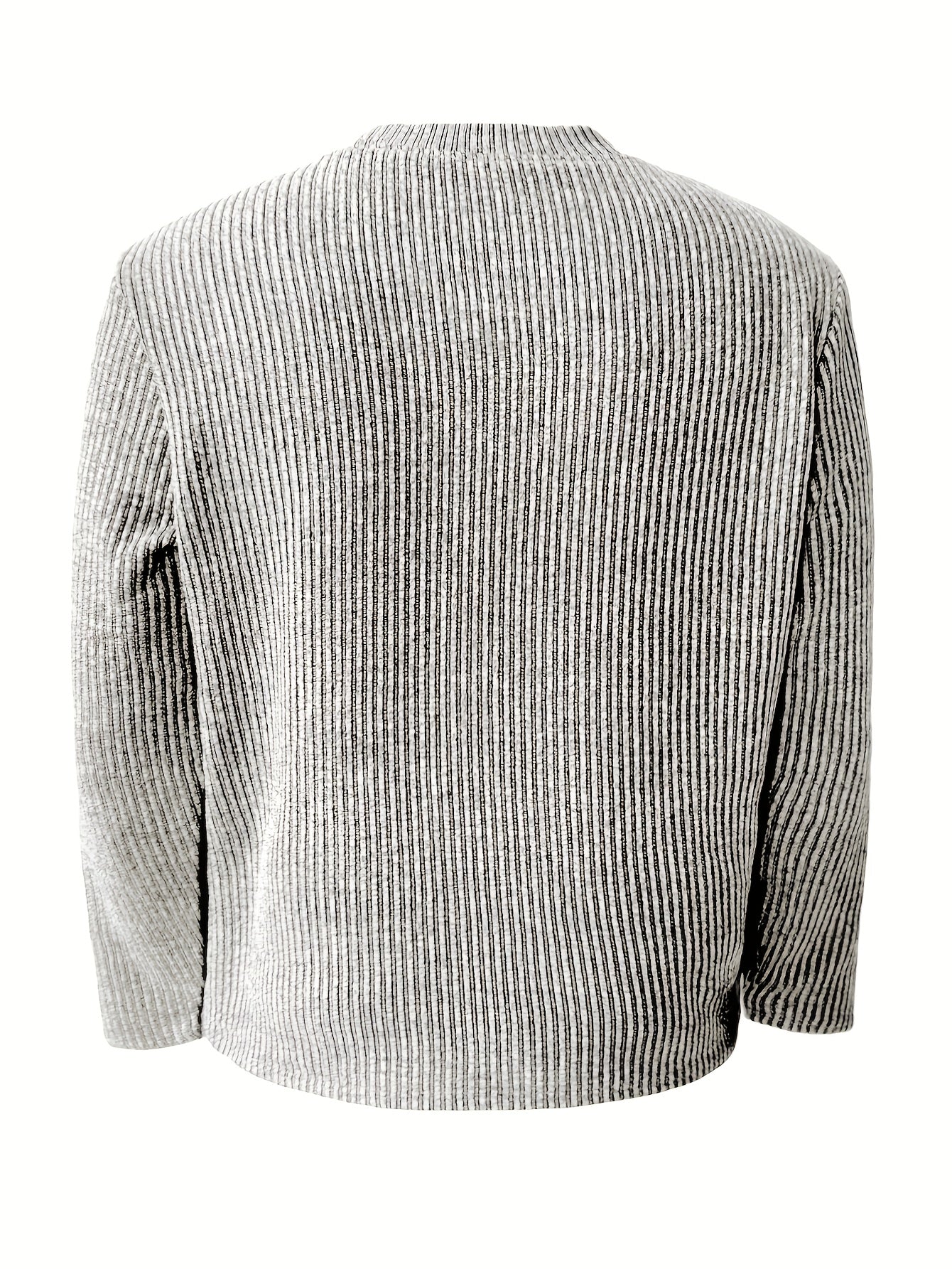 Men'S Casual Long Sleeve Crew Neck Knit Polyester Tops for Spring/Fall, Outdoor, Daily Wear, Weekend, Festival, Valentine'S Day, Independence Day, Birthday, Father'S Day, New Year's, Vacation