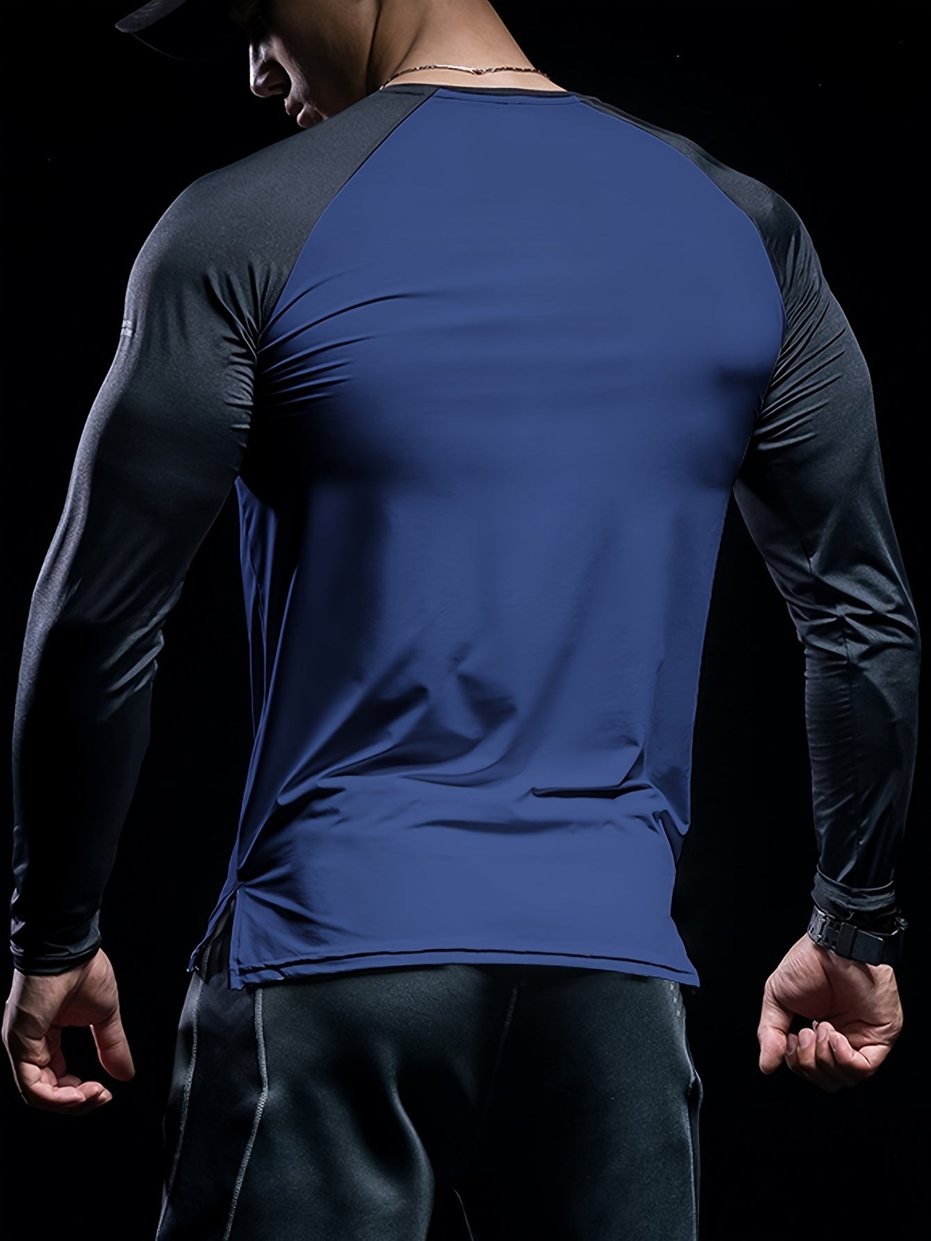 Տղամարդկանց Color Block Athletic Muscle Fit շապիկ, տղամարդկանց շնչառական կոմպրեսիոն շապիկ, հարմարավետ վերնաշապիկ ամառային սպորտի համար