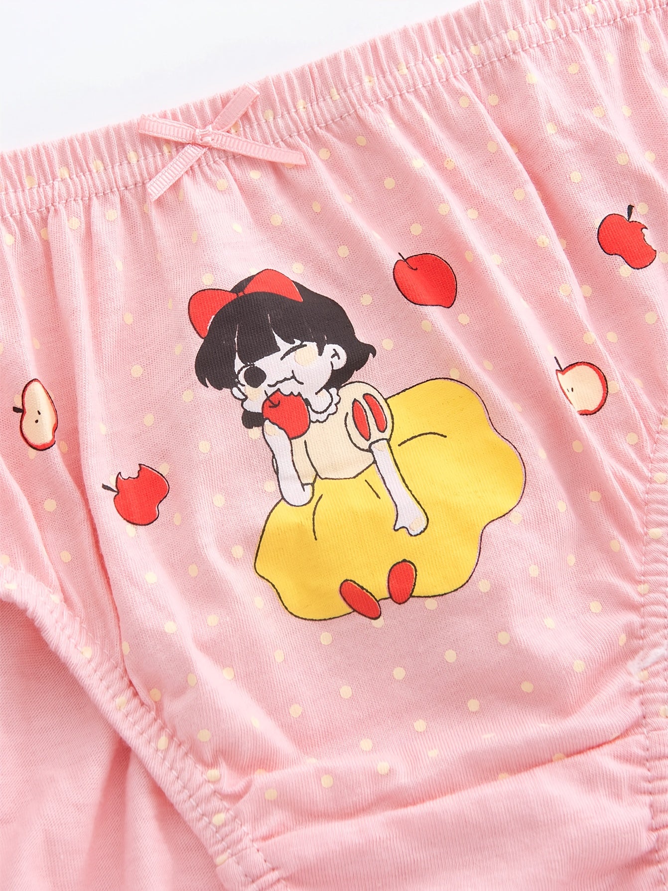 5-Pack Girls' Cotton Briefs with Cute Cartoon Prints